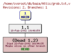Revision graph of db/baza/Attic/grob.txt