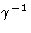 $\gamma^{-1}$