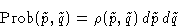 \begin{displaymath}
\Prob(\tilde p, \tilde q) = \rho(\tilde p ,\tilde q)\,d\tilde p \,
 d\tilde q 
 \end{displaymath}