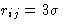 $r_{ij}=3\sigma$