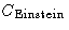 $C_{\text{Einstein}}$
